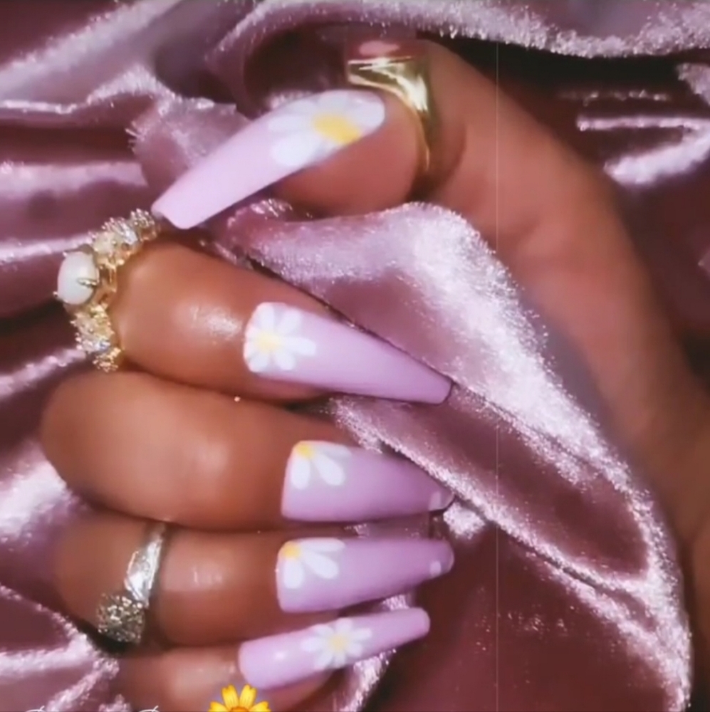 Soleil Nails - Long Coffin Press On's